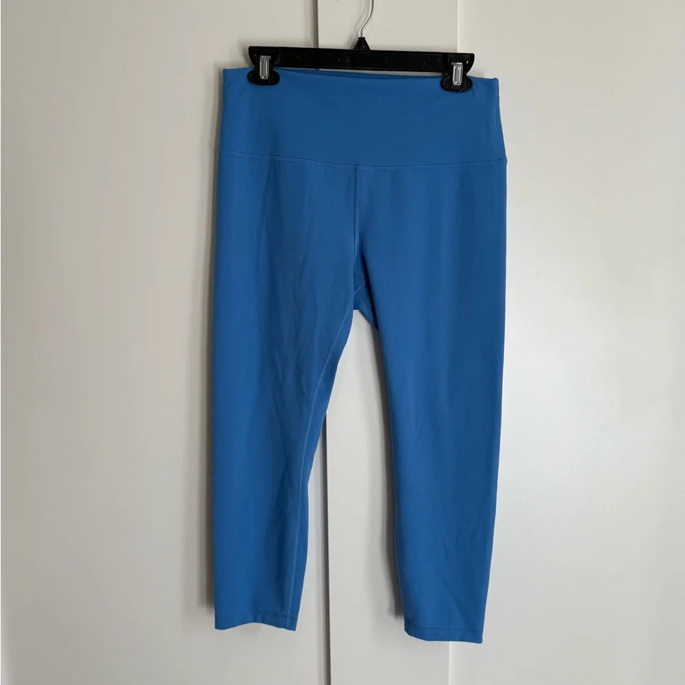 Lululemon Leggings Tights Cropped Pants Blue High Rise 12 Yoga Pilates Workout - Picture 6 of 10